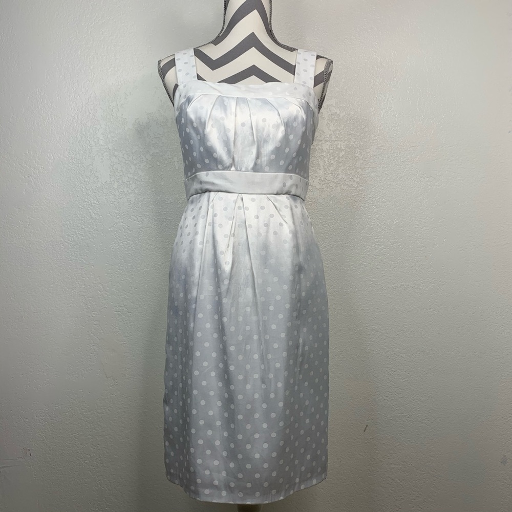 Donna Ricco petite white with polka dot dress